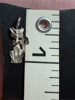 Sterling Silver Cat Charm Pendant - Jewelry